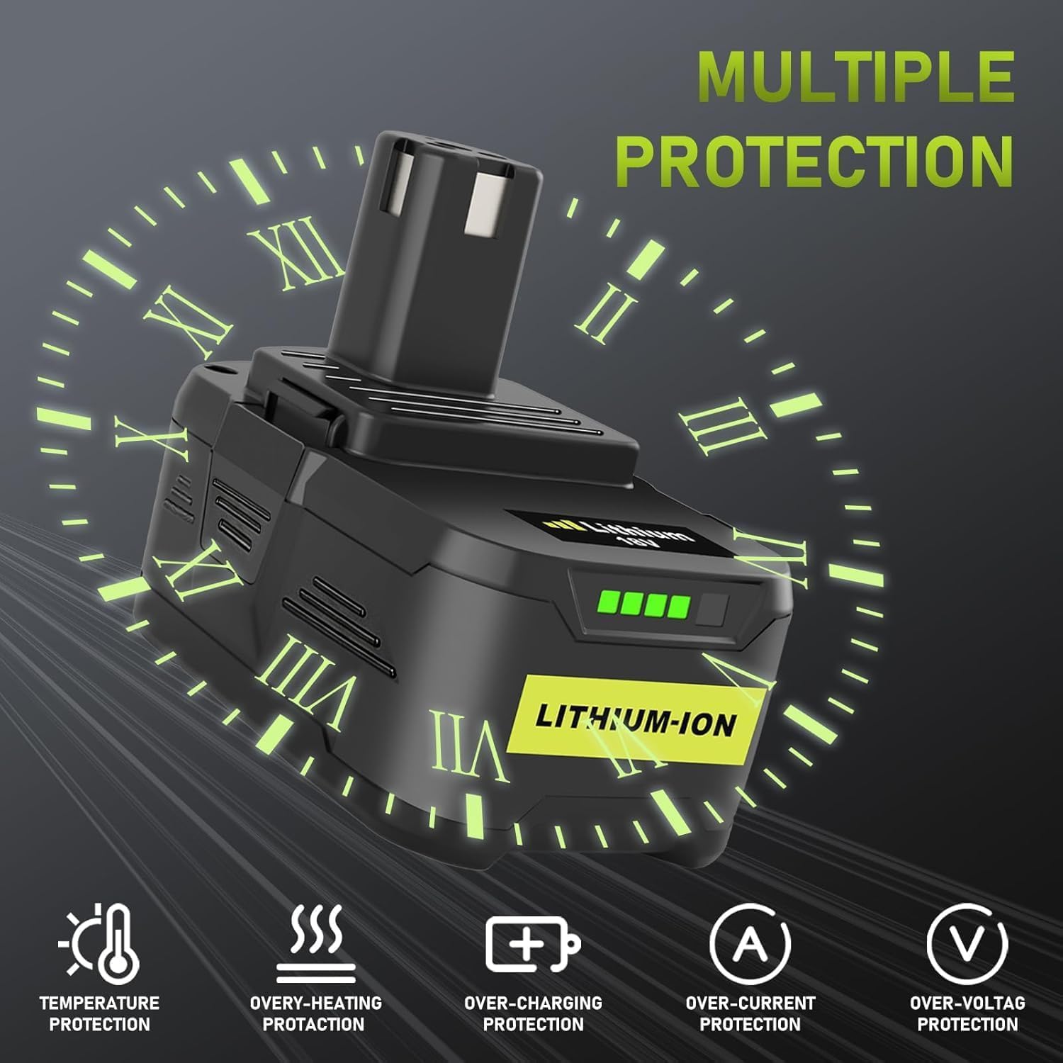 Thumbnail 4 de 18V 6.0Ah Lithium Battery for Ryobi One+