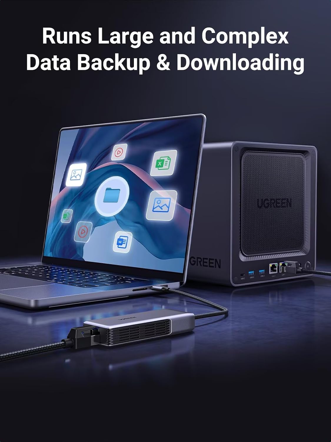 Detalle 2 de UGREEN USB C Ethernet Adapter 5Gbps