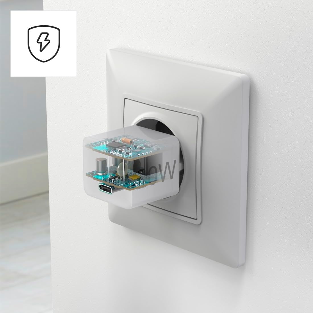 Thumbnail 6 de Hama Chargeur Rapide iPhone 20W USB‑C 1 m (certifié Apple MFi) + câble Lightning 1 m, blanc