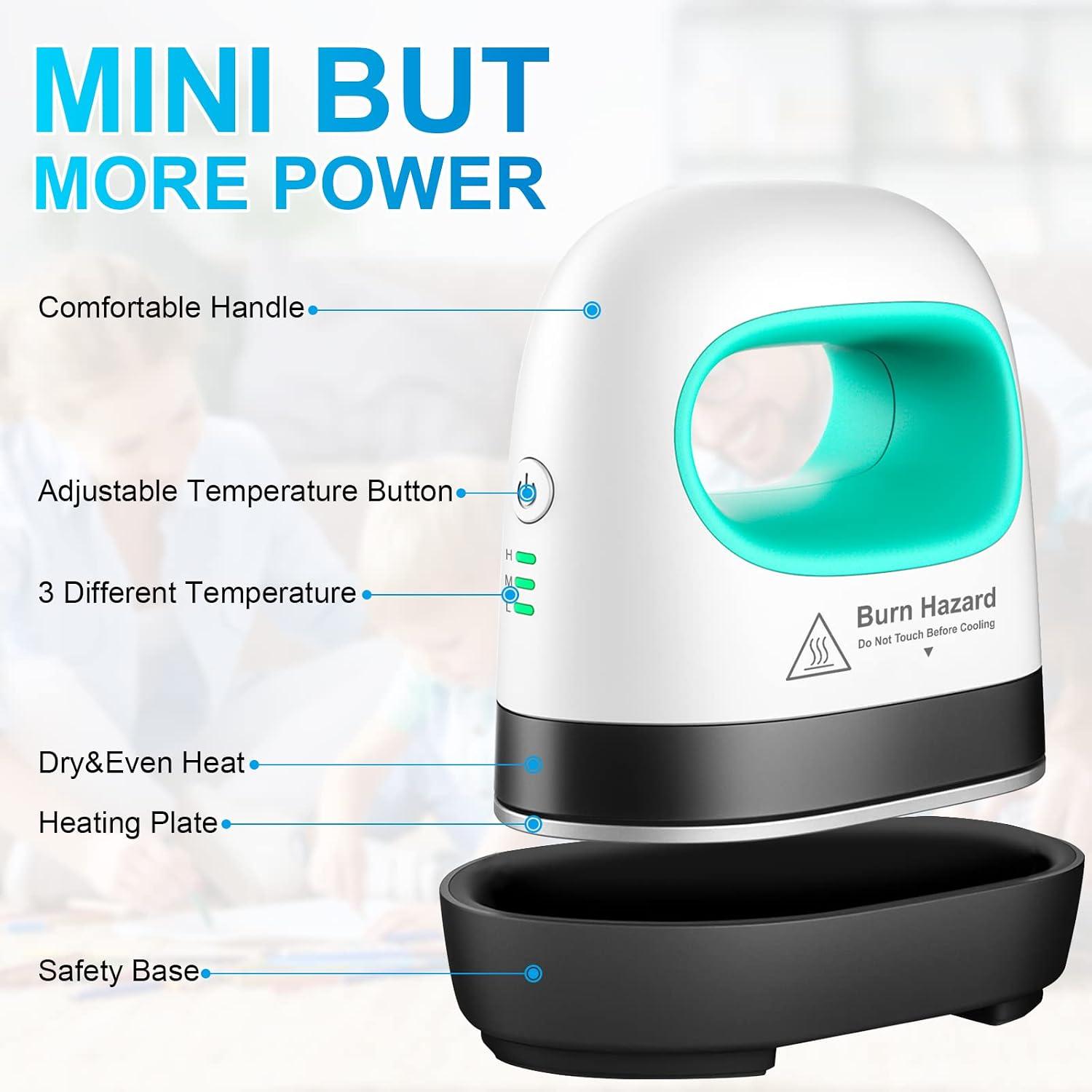 Detalle de Mini termopressa per trasferimento termico 140 °C