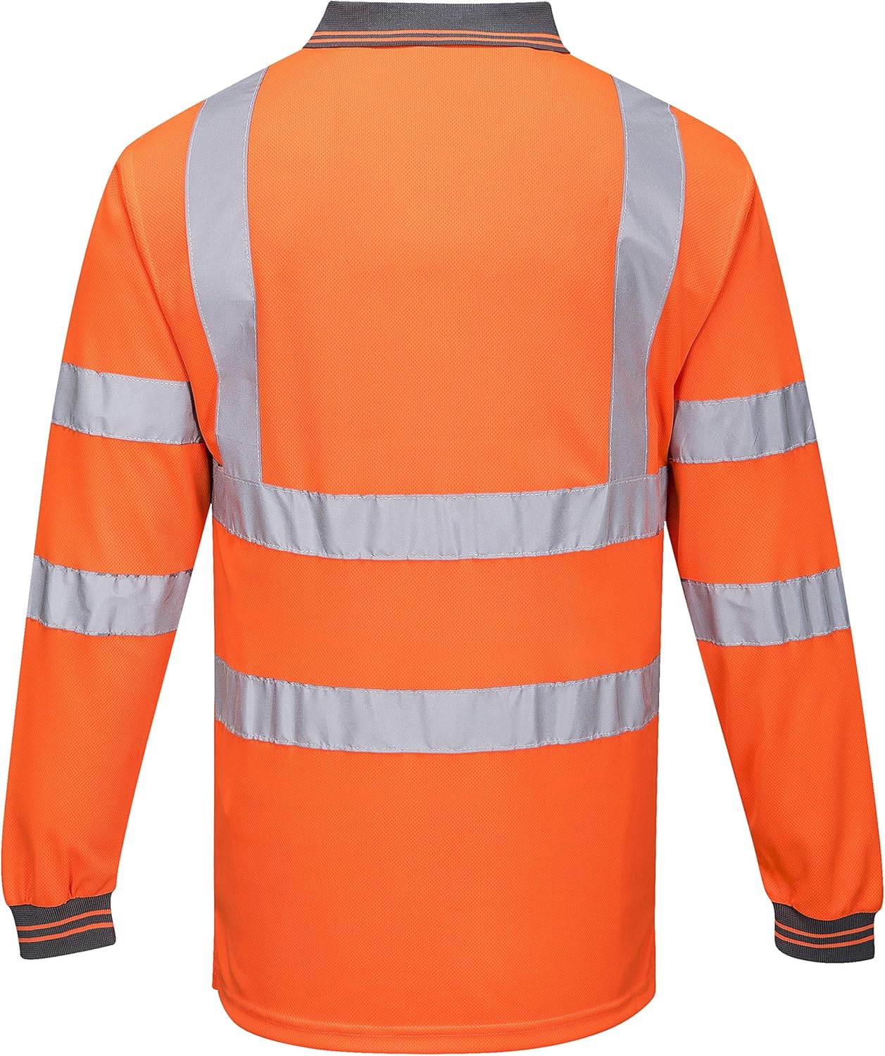 Detalle de Portwest S277 Polo Alta Visibilità a Manica Lunga - Arancione, 4XL