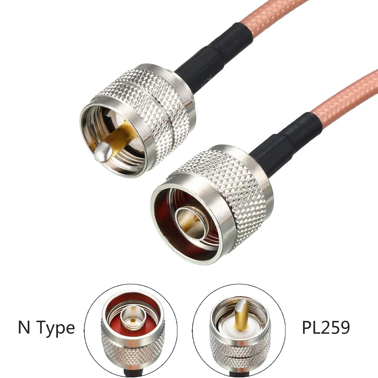 Detalle de MACHSWON RG400 coaxial cable 0.6m