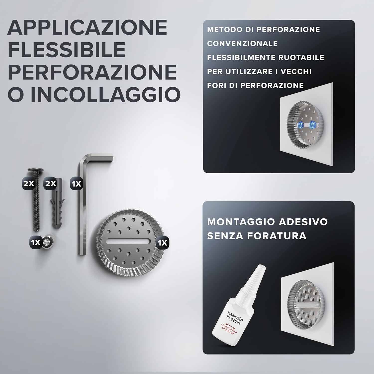 Thumbnail 6 de Ovimar Mensola da Bagno Nordborg in Acciaio Inox con Ripiano in Vetro