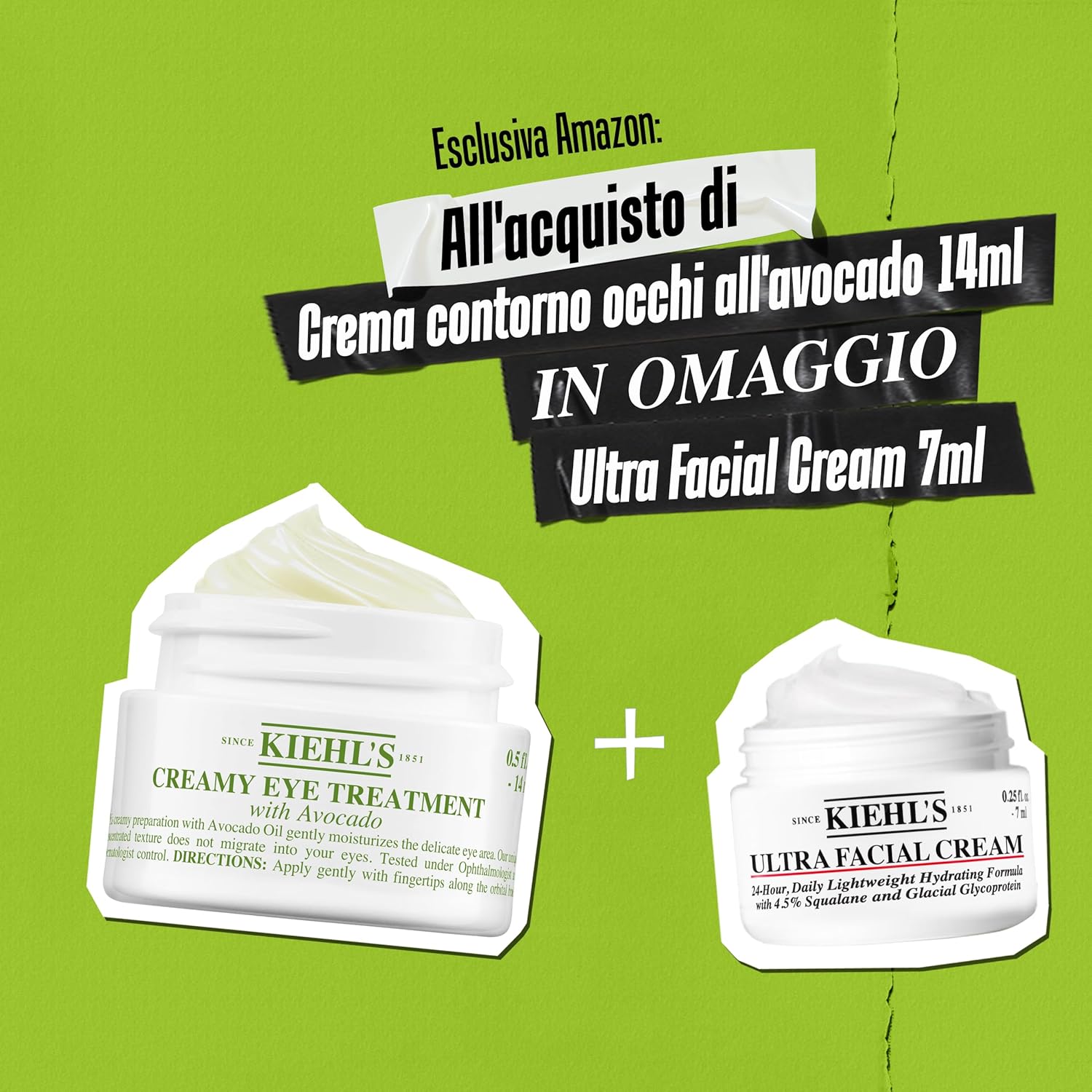 Thumbnail 1 de Kiehl’s Creamy Eye Treatment Crema contorno occhi nutriente e illuminante con olio di avocado e vitamine B + E