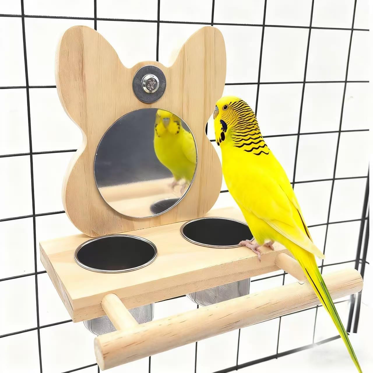ZYYRSS Bird Mirror Parrot Perch with Mirror
