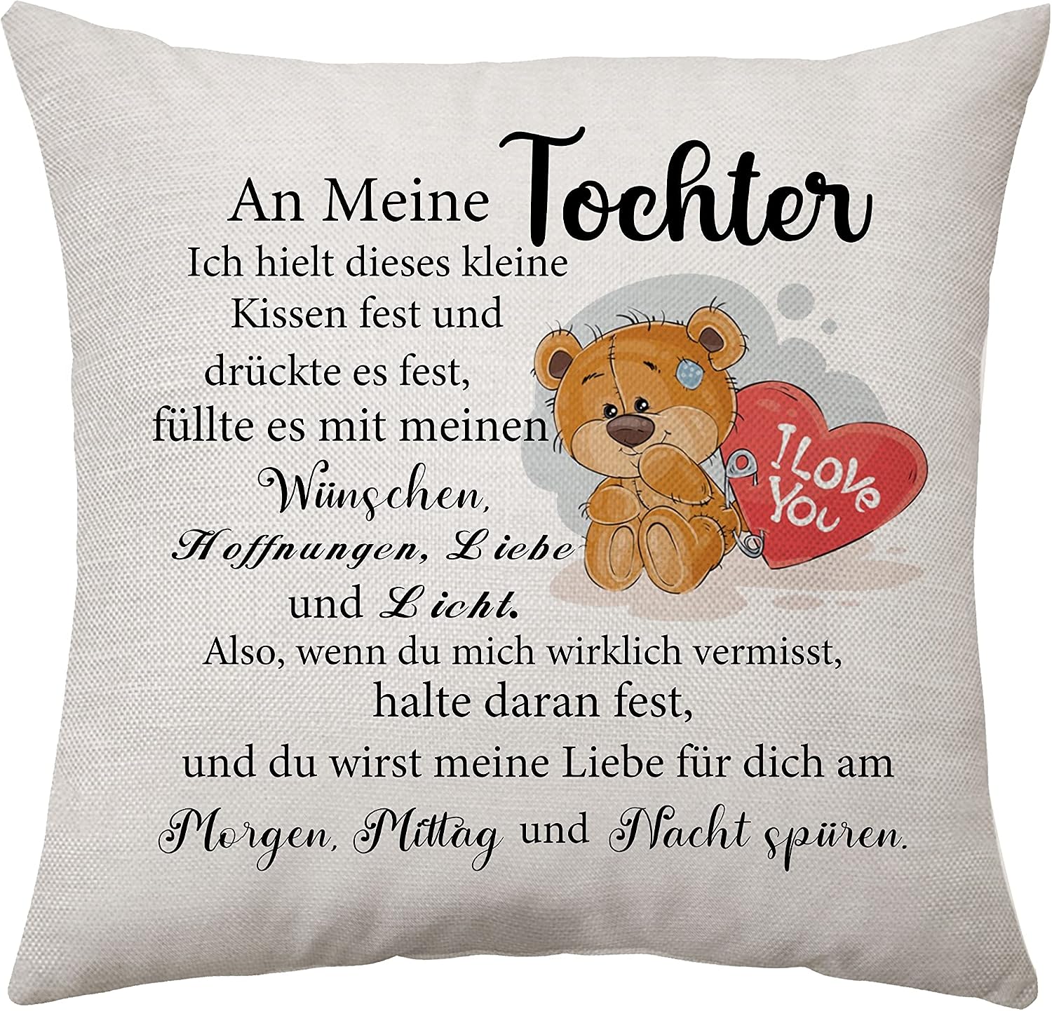 Detalle de An Meine Tochter Kissenbezug 45 cm x 45 cm