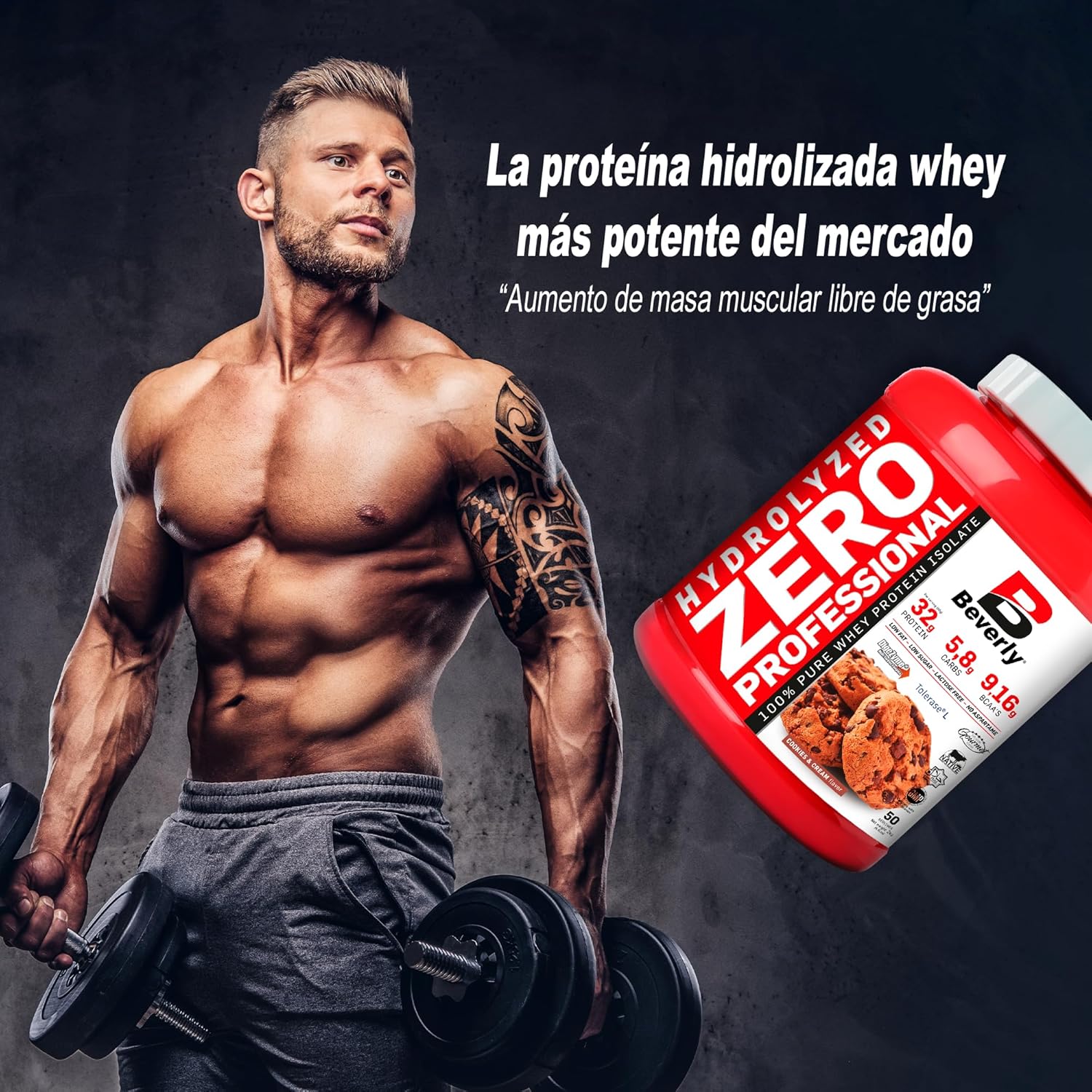 Thumbnail 1 de Beverly HYDROLYZED ZERO Proteína de Suero, 80%, Chocolate💪