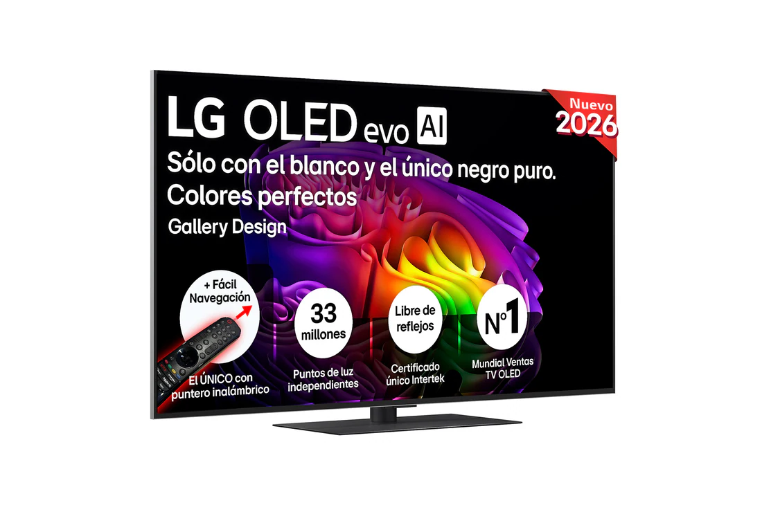 Detalle de LG OLED evo G6 55" (OLED55G66LS) 2026: ver la imagen y oírla de otra forma
