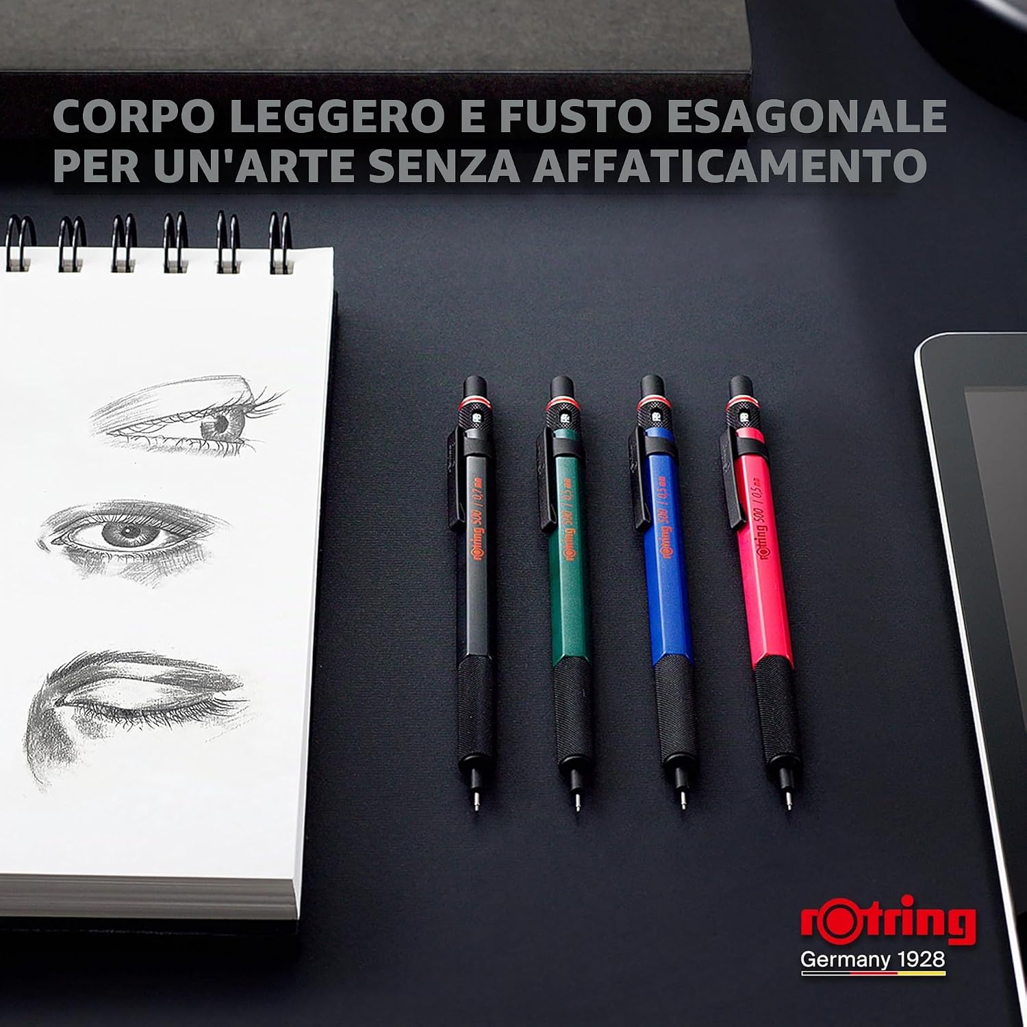 Detalle 2 de Rotring 500 portamina 0,5 mm corpo verde