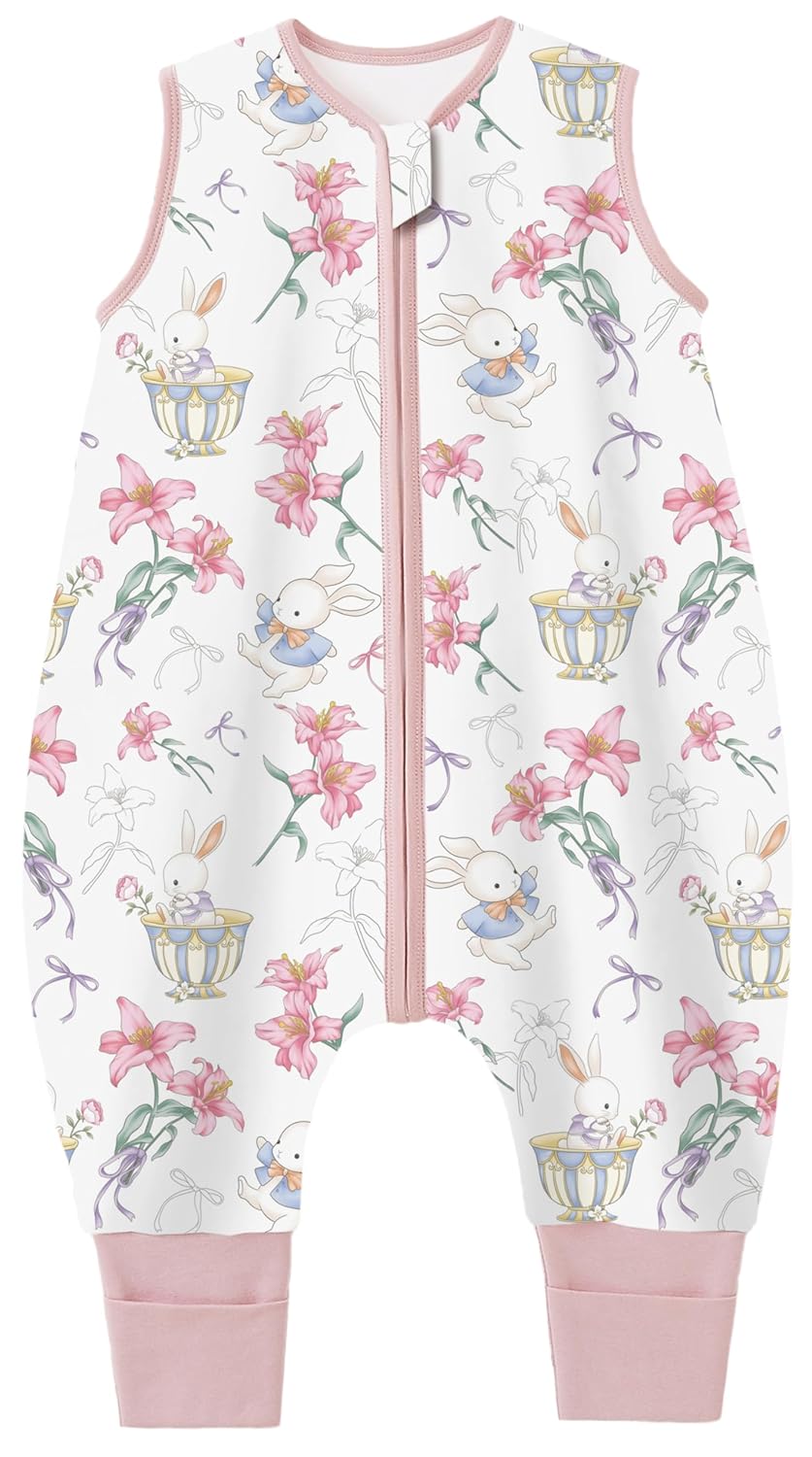 Thumbnail 5 de Teechodina Baby Schlafsack mit Füßen im 2er-Set (100% Baumwolle, 1,5 Tog) für 80–90 cm