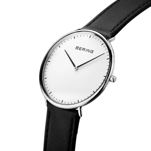 Thumbnail 2 de BERING 15739-404 Orologio unisex Ultra Slim da 39 mm in acciaio IP, vetro zaffiro e cinturino in pelle