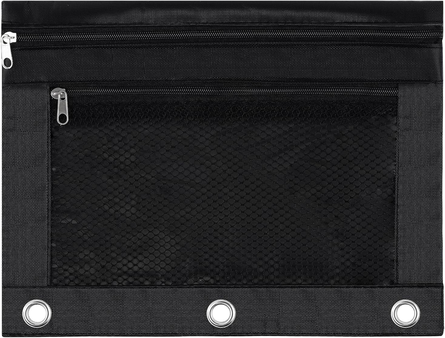 Thumbnail 1 de Mynoozi 3‑ring clear pencil case — pink ✏️