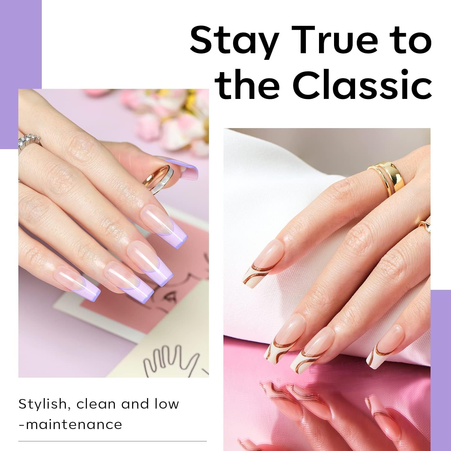 Detalle 2 de Modelones Nageltips 510 Stück – Full Cover Nagelspitzen, Medium Quadrat, PMMA Harz, DIY Gel/Nagelverlängerung
