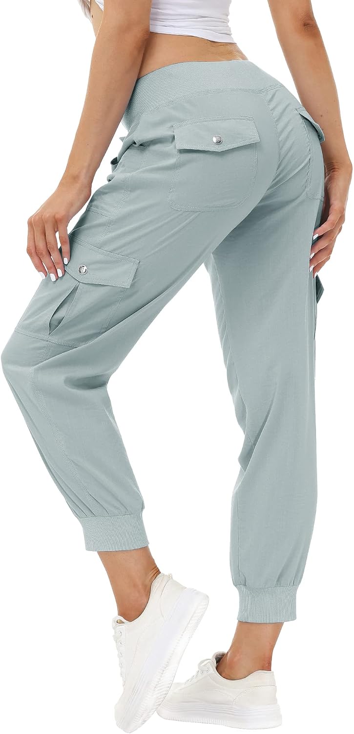 Detalle de MoFiz Women's Lightweight Hiking Cargo Pants 6 Pockets