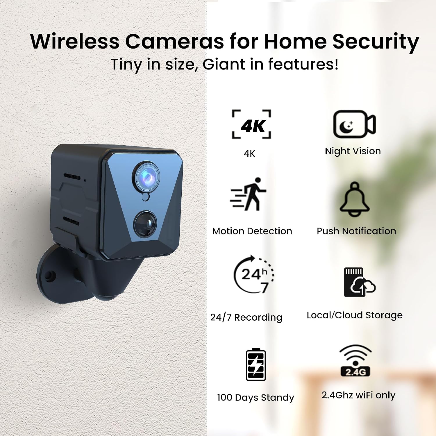 Thumbnail 1 de Funstorm B11 Indoor Security Camera with Wi-Fi, Night Vision and Motion Alerts