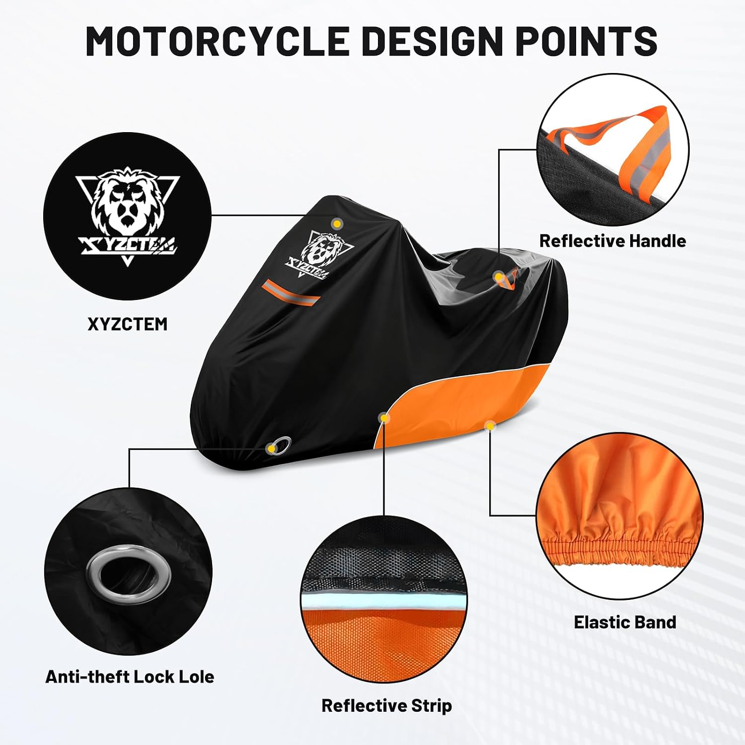 Thumbnail 1 de XYZCTEM Motorcycle Cover 116-Inch Fit