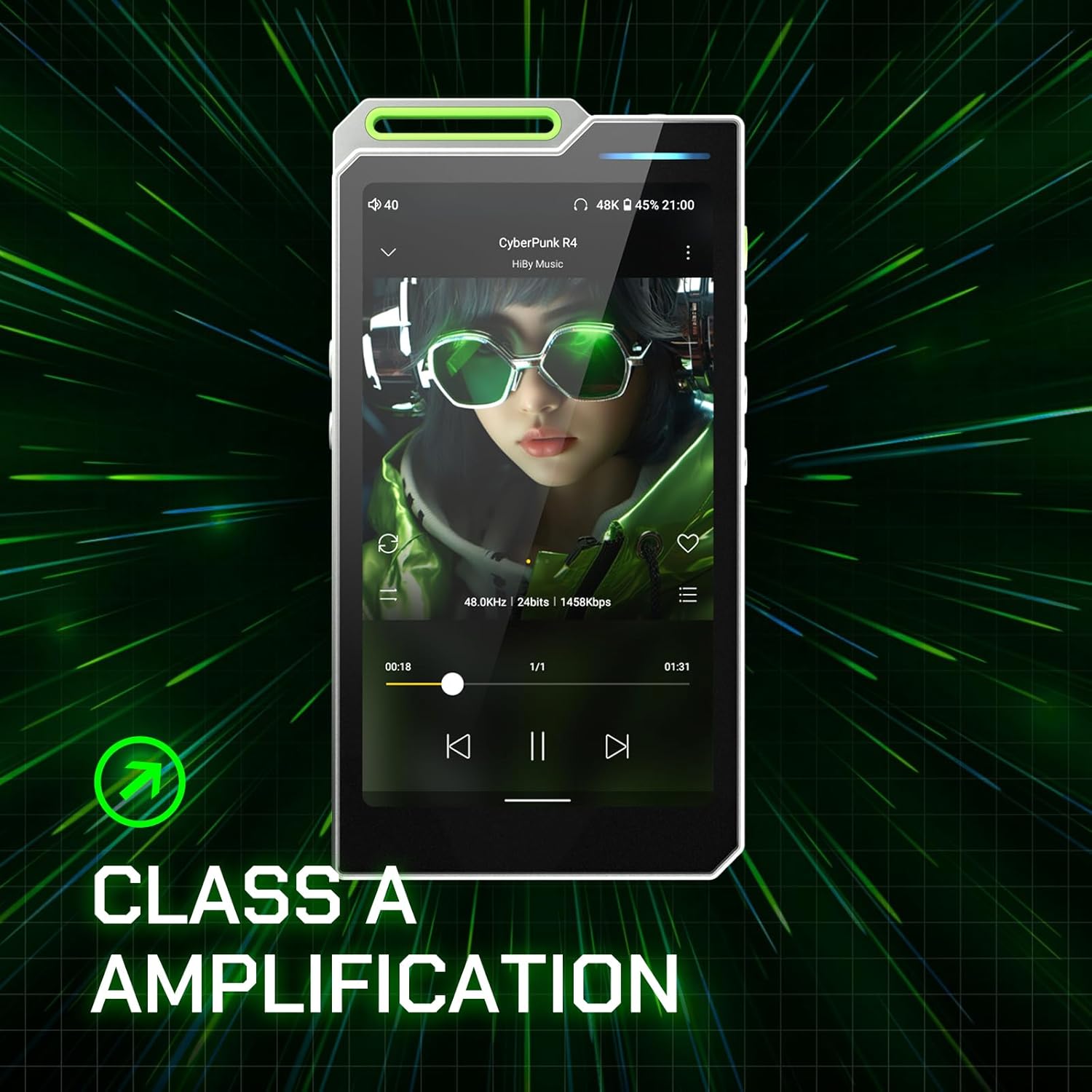Thumbnail 6 de HiBy Lettore MP3 Android R4 con Bluetooth e Wi‑Fi, supporto DSD/PCM/MQA e uscita bilanciata 4,4 mm