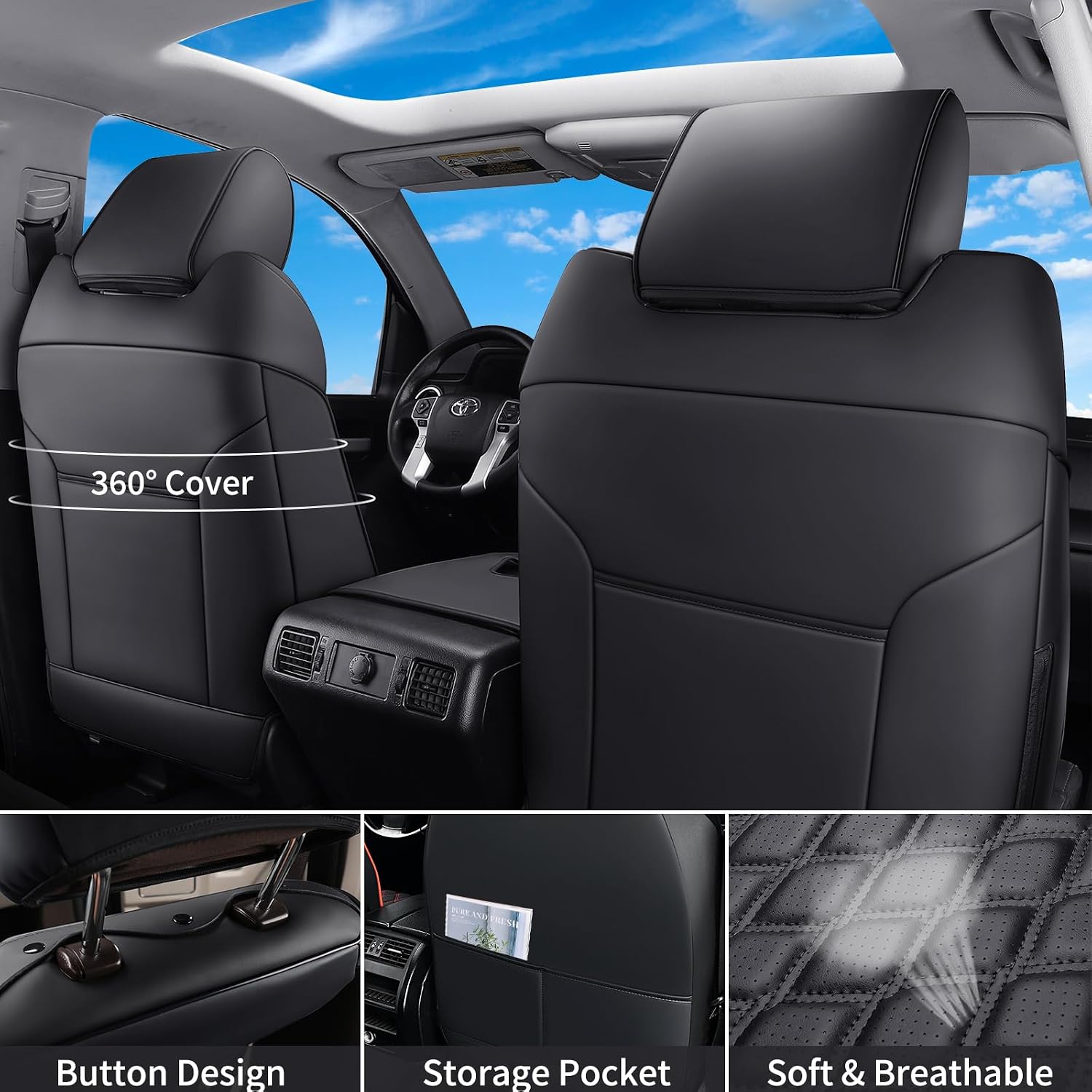 Thumbnail 3 de Huidasource Tacoma Seat Covers for 2005-2015