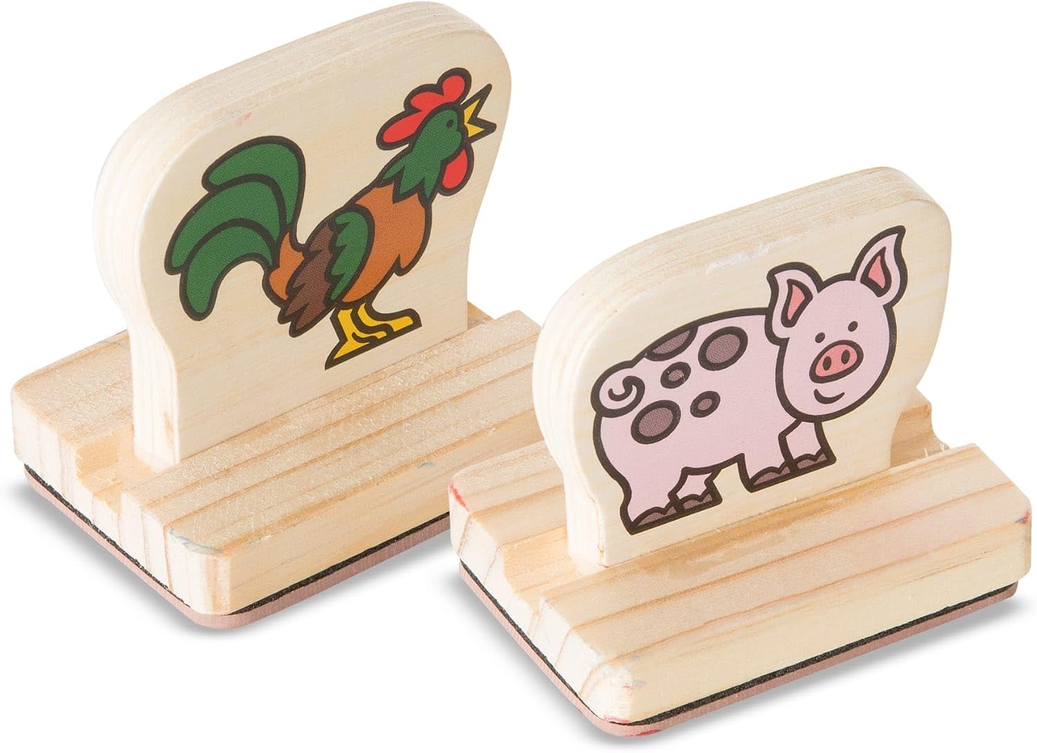Detalle 1 de Melissa & Doug My First Wooden Stamp Set 8pc