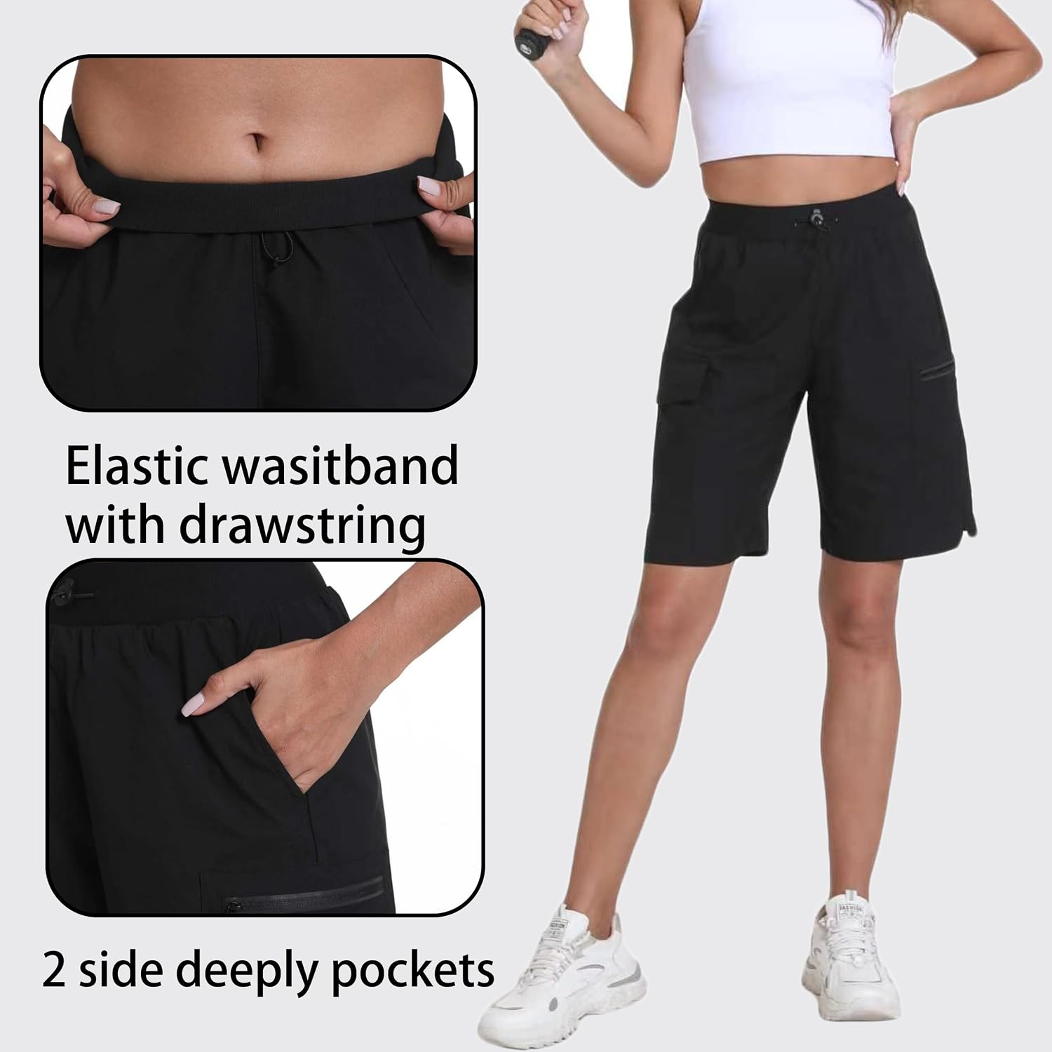 Thumbnail 6 de zsenoxaxi Women's Hiking Cargo Shorts: Lightweight, Quick-Dry, and Ready for Outdoor Adventures