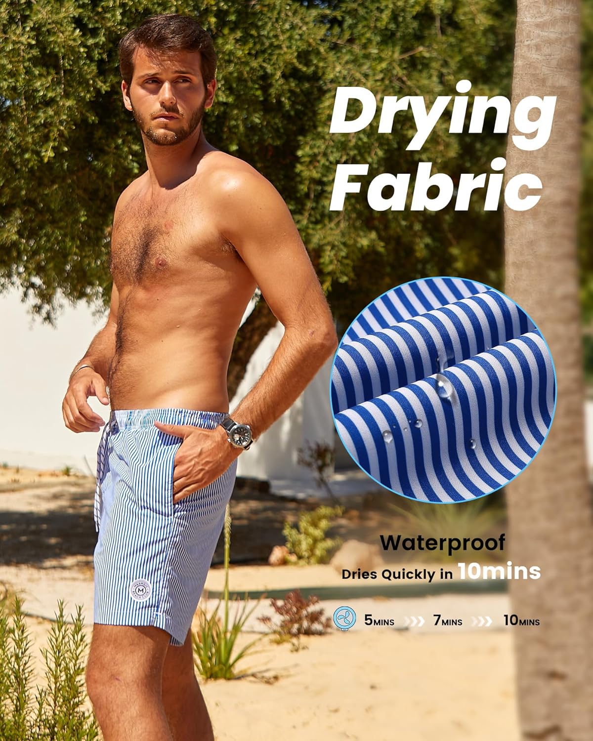Detalle 2 de MaaMgic Men's Quick Dry Swimming Trunks