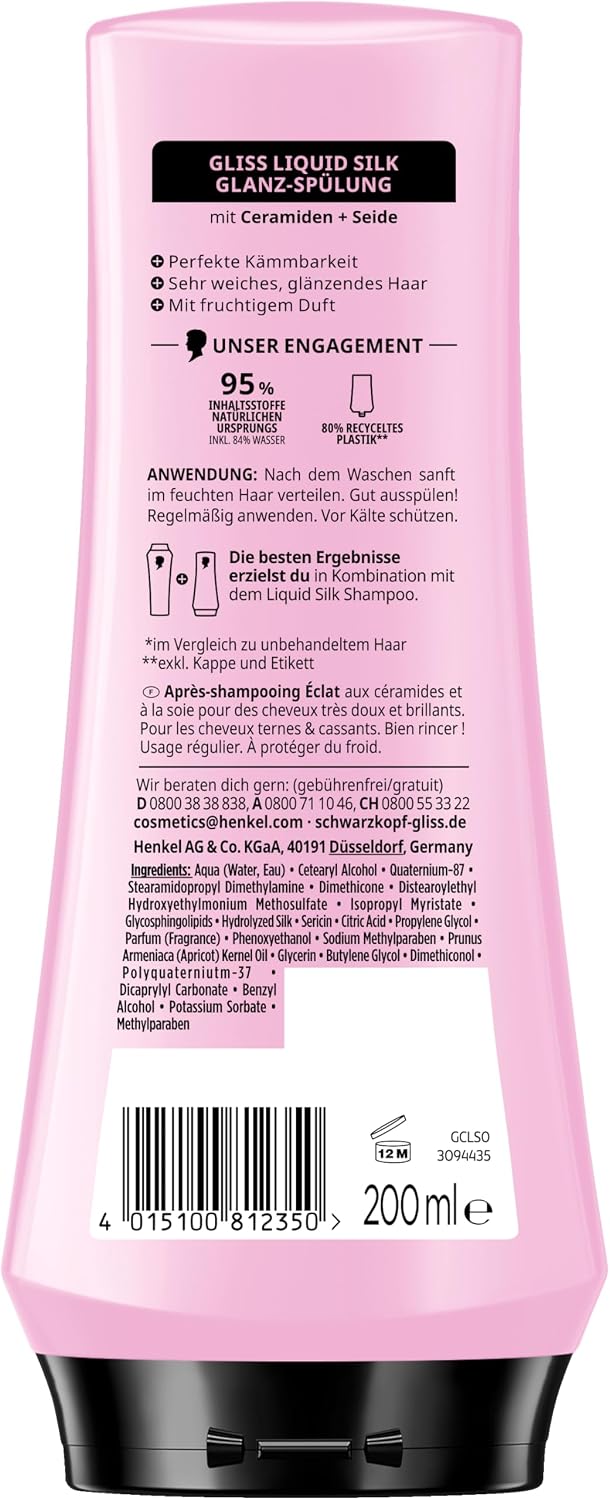 Thumbnail 2 de Gliss Liquid Silk Conditioner, 200 ml met ceramide en zijde voor broos, dof haar