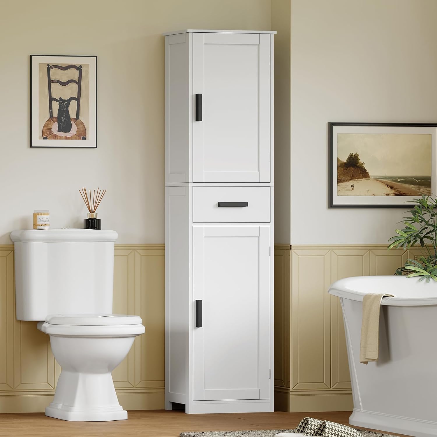 Detalle 2 de usikey Tall Bathroom Cabinet, 67-Inch