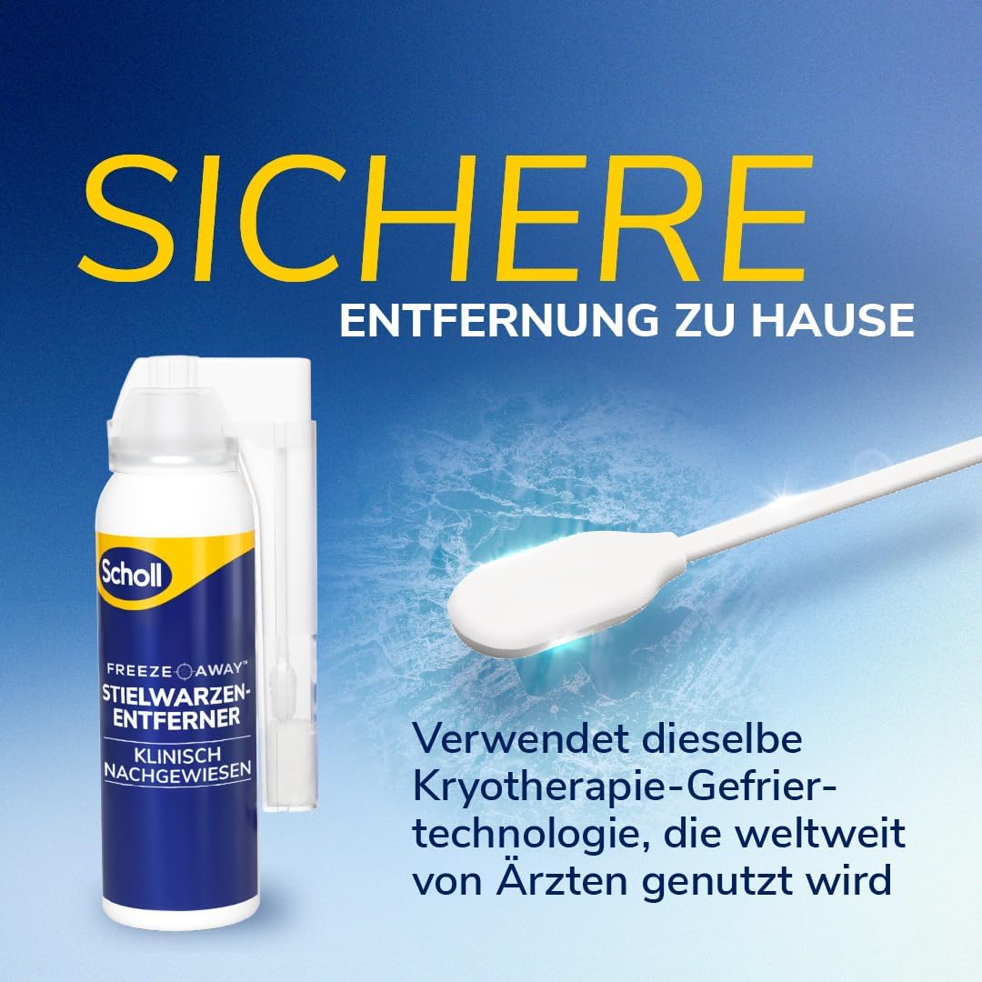 Detalle de Scholl Freeze Away Stielwarzen-Entferner-Set – Stielwarzen sicher zu Hause entfernen, 12 Behandlungen