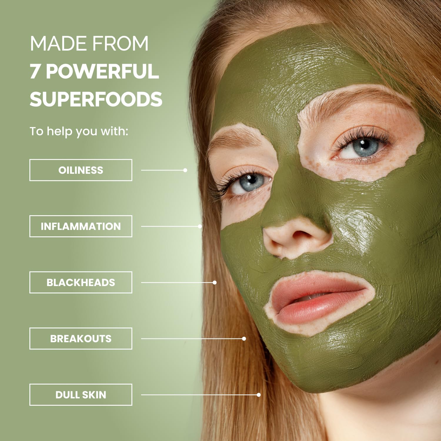 Detalle de PLANTIFIQUE Korean Skincare Clay Mask – Hydrating Avocado & Superfoods Mud Mask