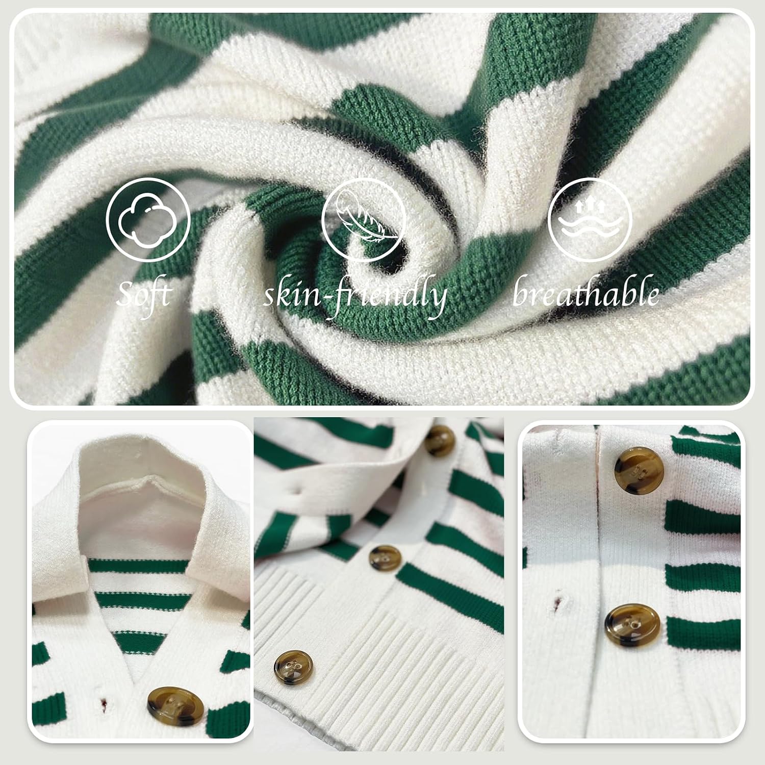 Detalle 1 de V-neck cardigan knitwear Truwelby for women