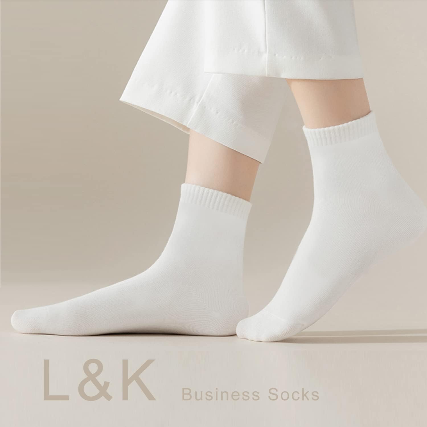 Detalle de L&K-II 12/24 paia di calzini lunghi unisex in cotone business e tempo libero 92216