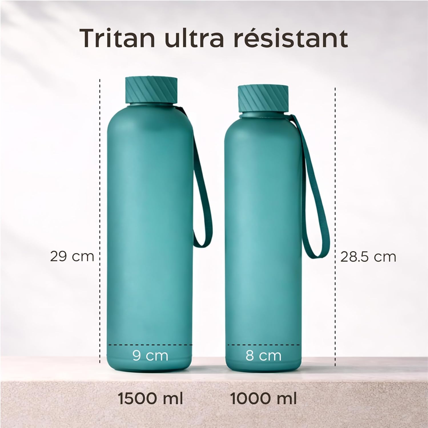 Thumbnail 2 de Twinzee Gourde 1,5L – Gourde sport, anti-fuite et sans BPA, 1,5 litre en Tritan