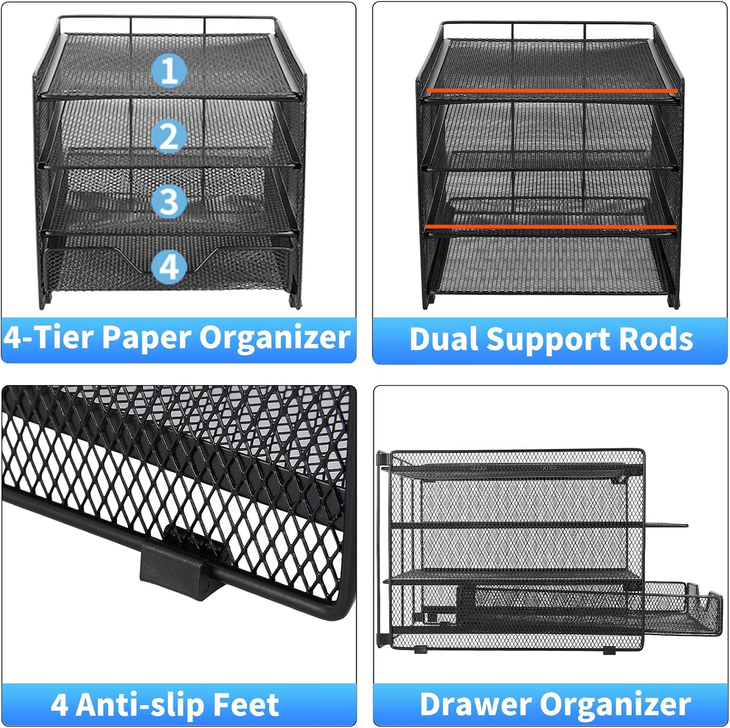 Detalle 2 de OPNICE Desk Organizer, 4-Tier