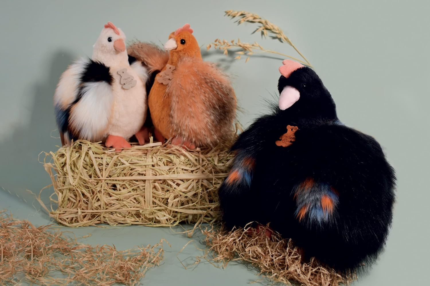 Detalle de Histoire d'Ours - Peluche Poule 20 cm (HO3161) — doudou doux pour bébé et idée cadeau
