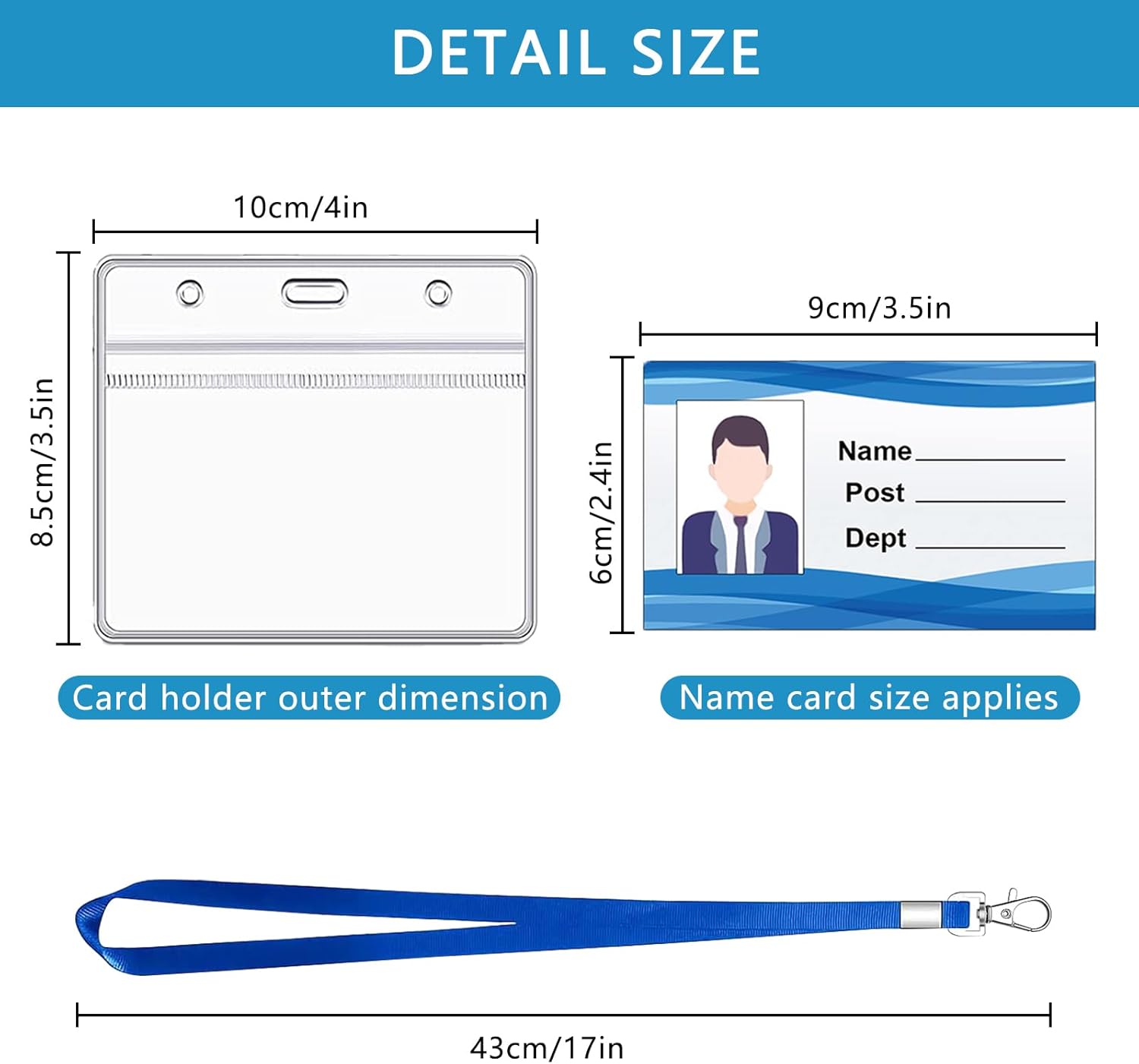 Thumbnail 1 de XHDA Blue lanyards with 30 card holders 🎫
