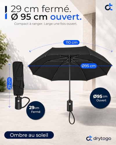 Detalle 2 de Parapluie pliant drytogo : compact, automatique et proposé en trois diamètres