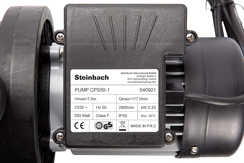 Detalle 2 de Steinbach 40921 Bomba para piscinas negra 💧