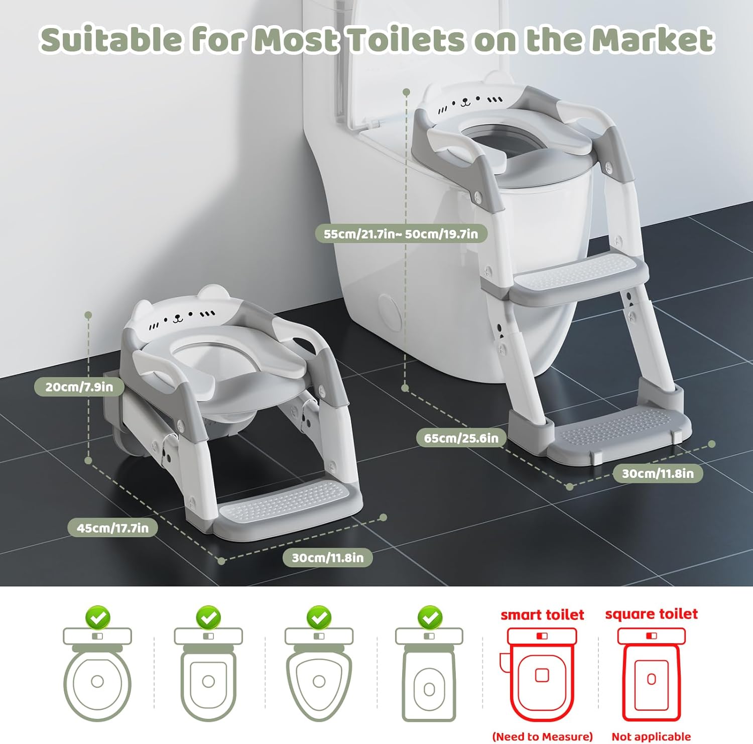 Thumbnail 4 de Sweetmirth Potty Training Toddler Toilet Seat: 3-in-1 Grow-with-Me Stool for Ages 1–6