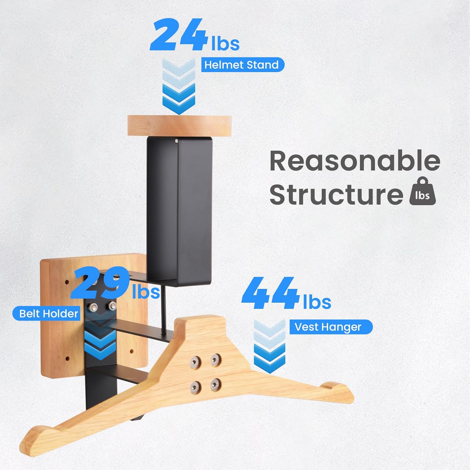 Thumbnail 1 de MIDINGCHAI Helmhalterung Wand für 40 kg