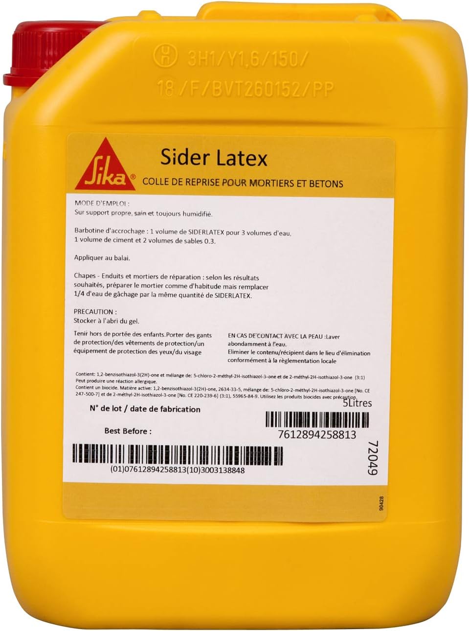 Thumbnail 6 de SIKA Colle de reprise pour mortier et béton - Sider Latex Blanc (20L)