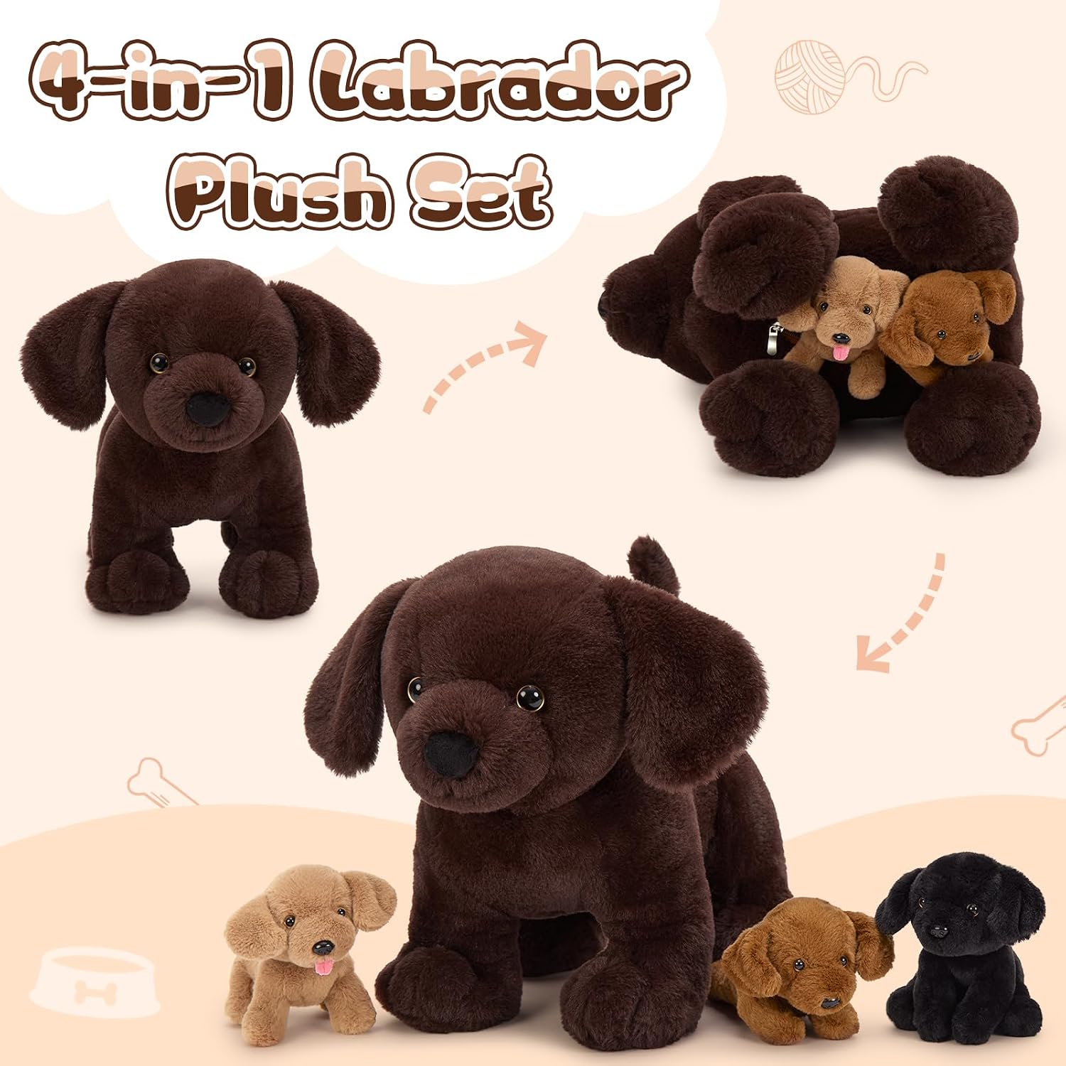 Detalle de Labrador Retriever Plüschset 40 cm von MorisMos