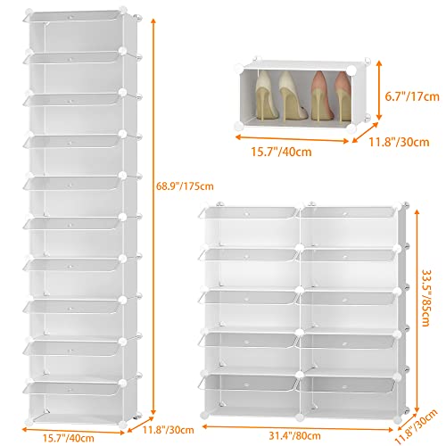 Detalle de HOMIDEC Zapatero Transparente 10 Niveles para 20 Pares