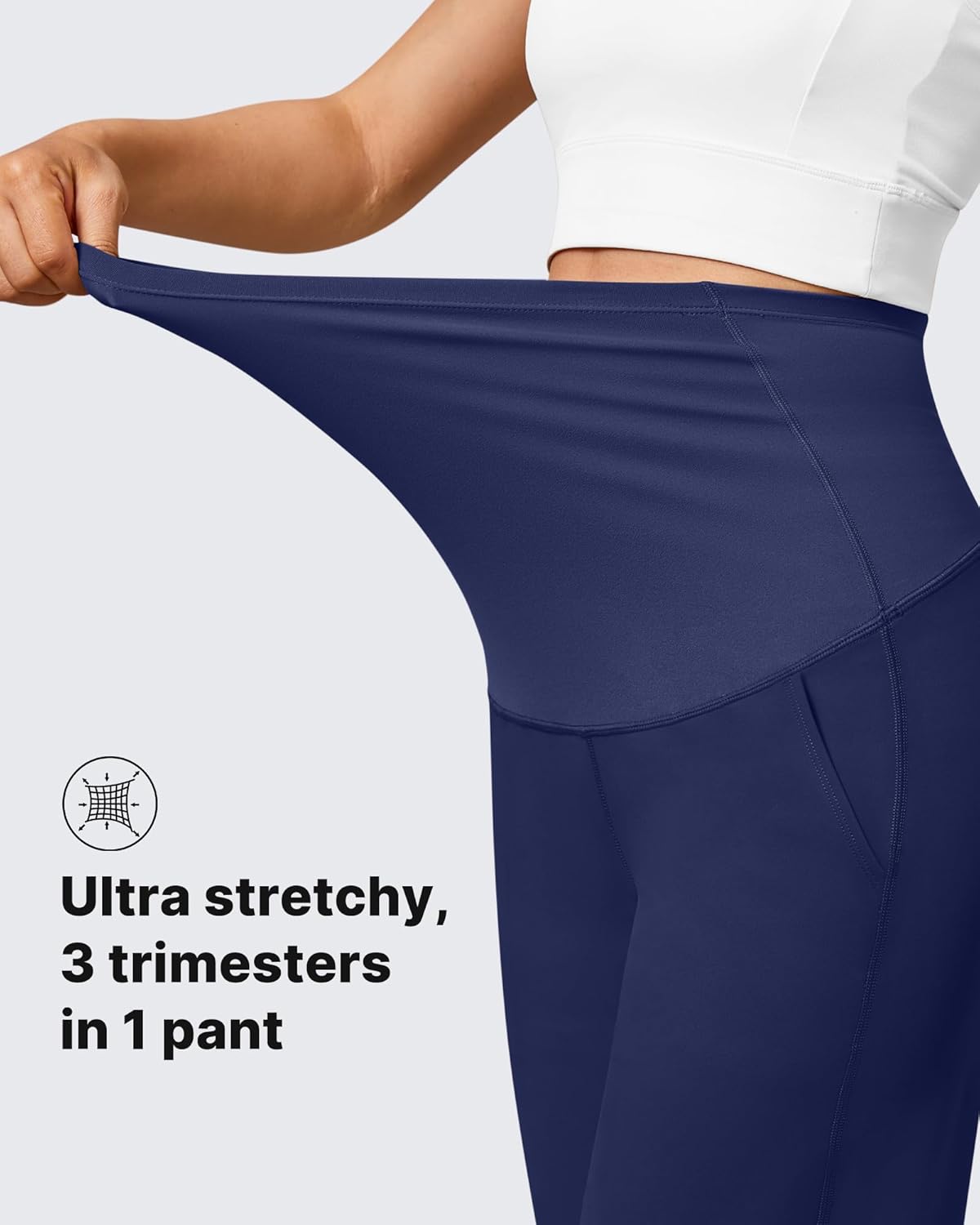 Thumbnail 5 de G4Free Maternity Trousers: Over Bump Stretch Yoga Pants with Pockets (Petite/Regular/Tall)