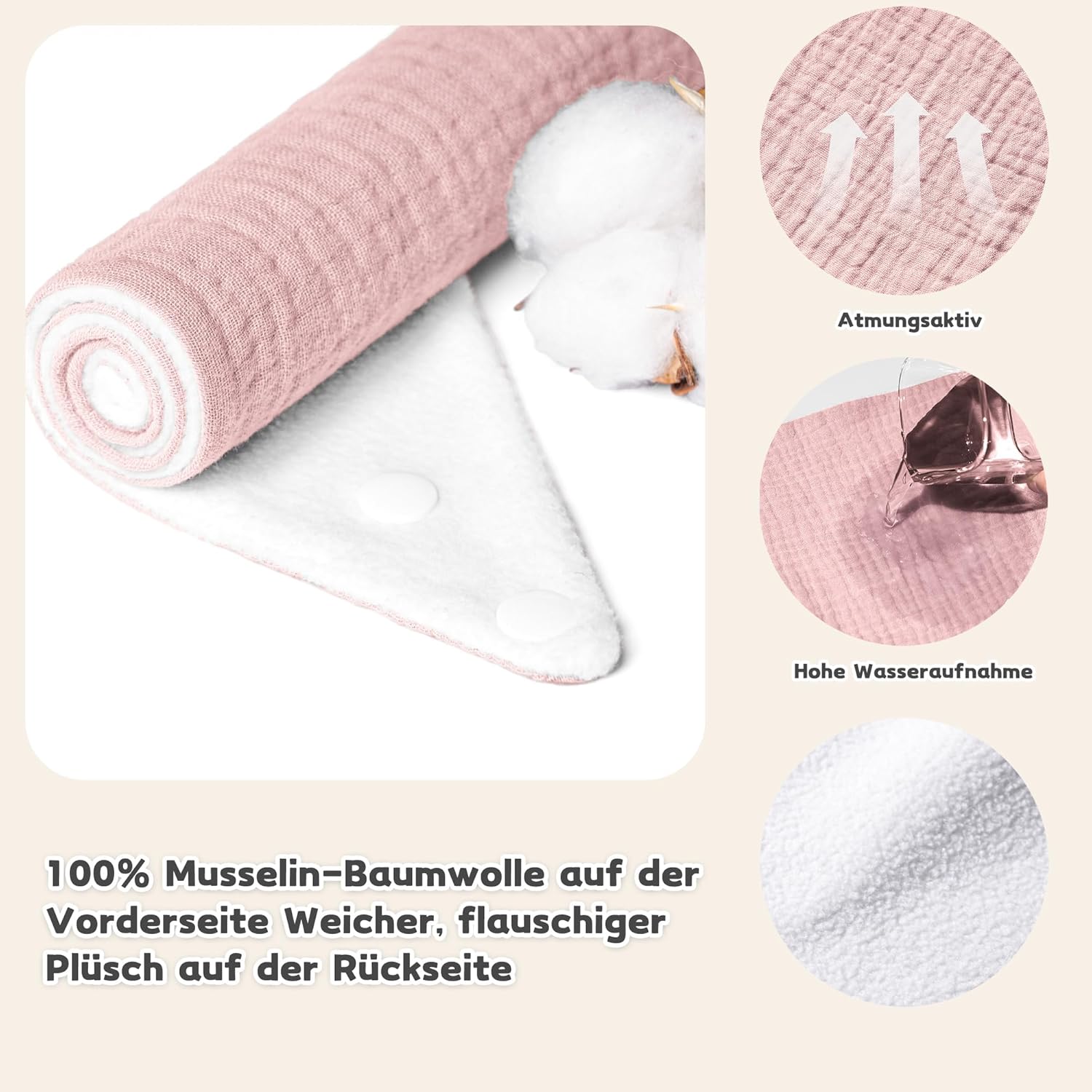 Detalle 2 de Susurration Lätzchen Baby Dreieckstuch 36 Monate