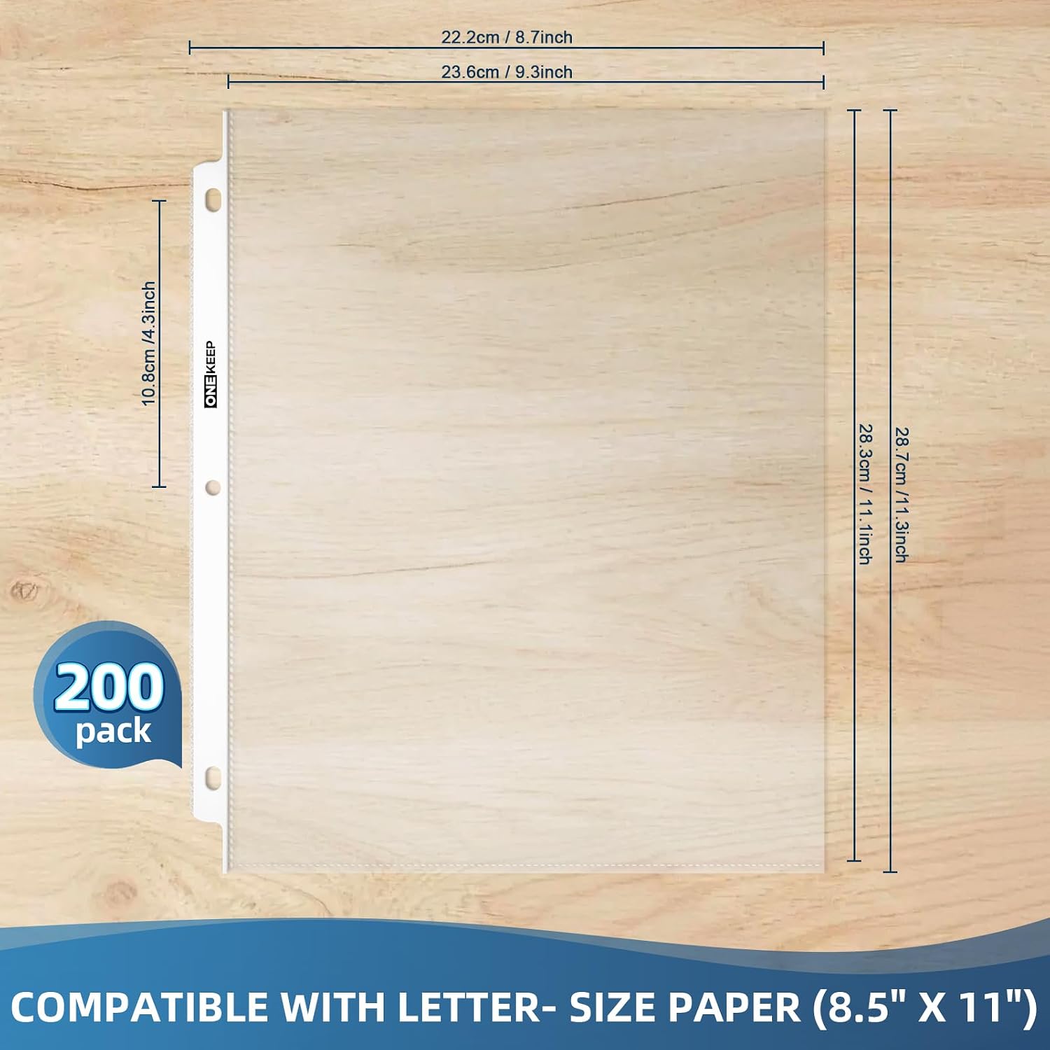 Detalle 2 de ONEKEEP Sheet Protectors, Polypropylene