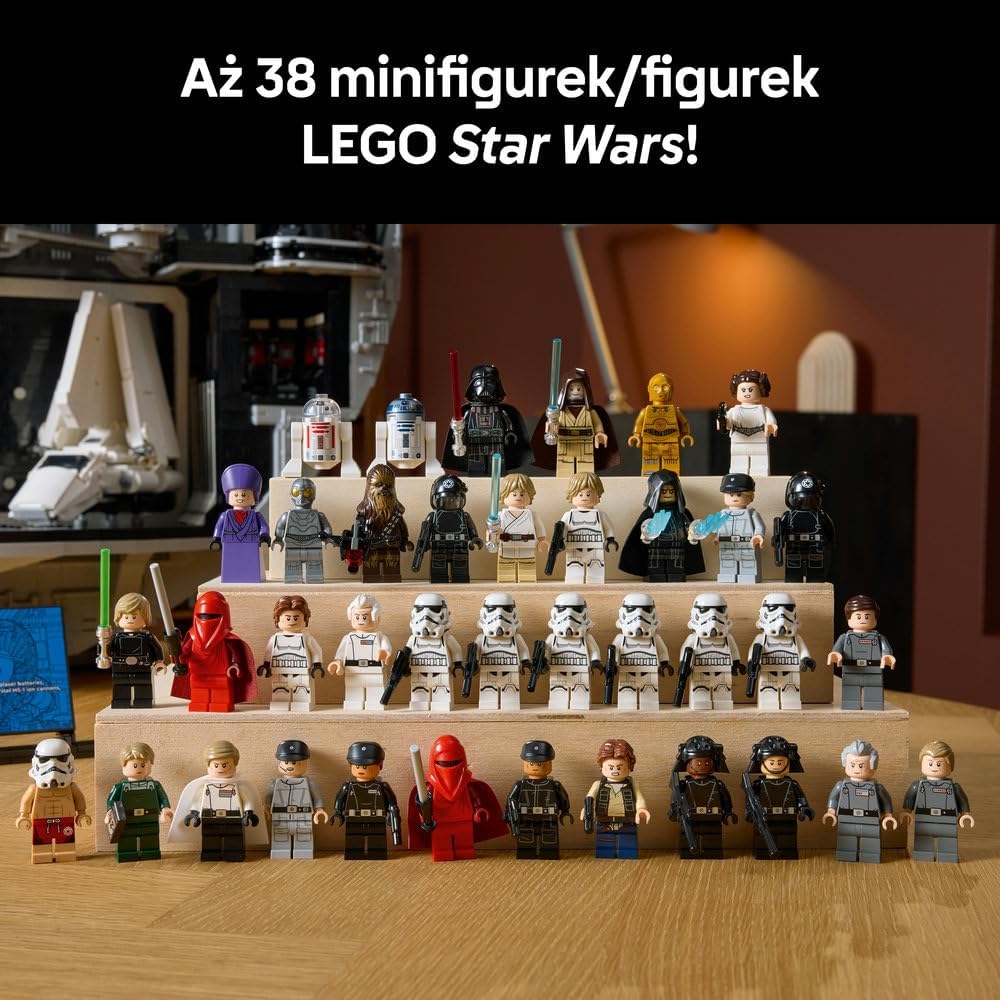 Detalle 1 de LEGO Star Wars Gwiazda Śmierci 75419 – zestaw UCS, 9023 elementy i 38 figurek
