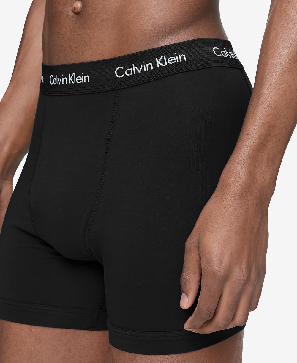 Detalle 2 de Calvin Klein Men's Cotton Stretch 5-Pack Boxer Briefs – Black, Medium
