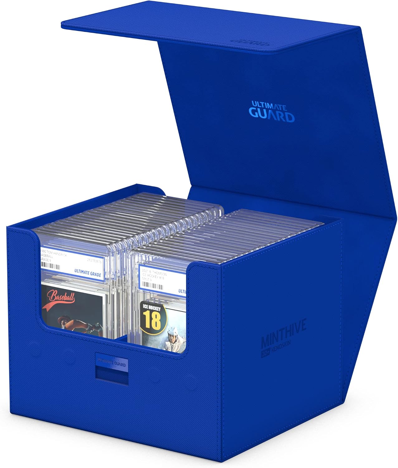 Detalle 1 de Ultimate Guard ミントハイブ 30+ Xenoスキン モノカラー ブルー 鑑定済みカード用ケース