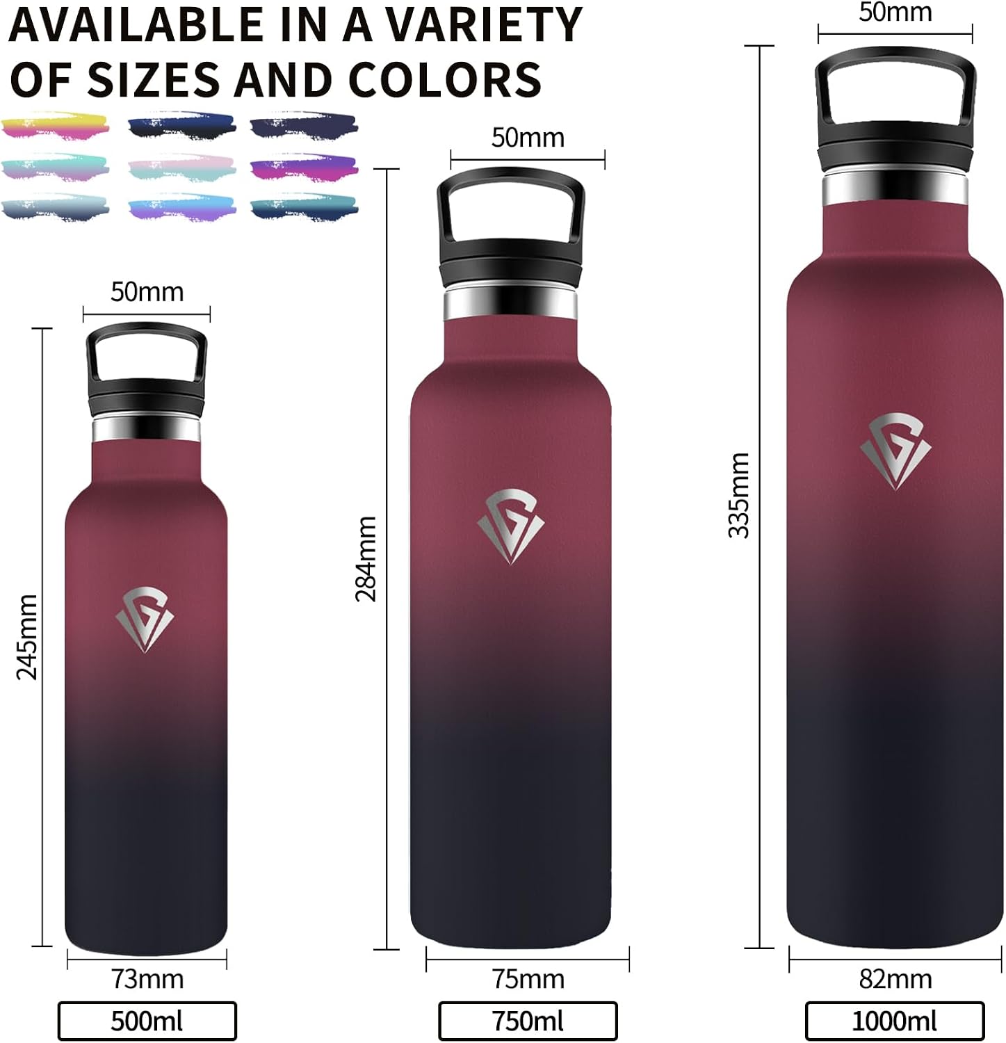 Thumbnail 4 de Grsta Gourde Isotherme 1 L – Acier Inoxydable 18/8, Sans BPA, Double Isolation, Anti-Fuite