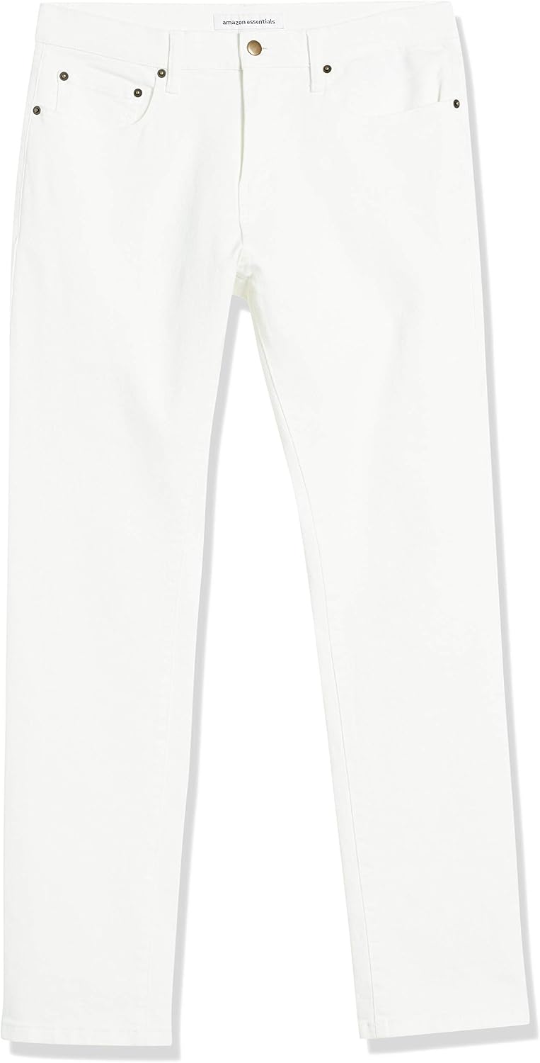 Detalle de Amazon Essentials Herren Athletic-Fit-Stretchjeans in Auslauffarben (5-Taschen, Stretch, 19 cm Beinöffnung bei DE-Größe 32W)